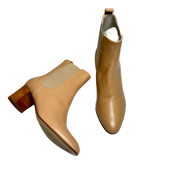 Kahmune Khaki Mila Chelsea Bootie NEW Size 8 - 38 - Picture 1 of 6